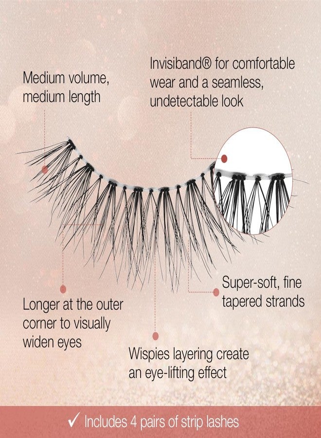 Ardell Strip Lashes Naked Lashes #422 - Invisiband, Comfortable False Eyelashes, 2 Pack - Image 4
